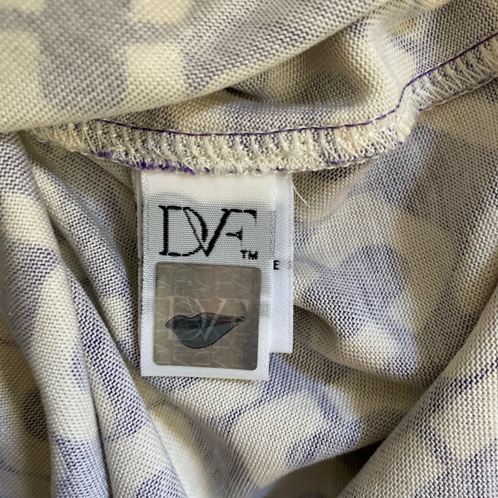 Diane von Furstenberg Purple and White MIDI Dress - Picture 6 of 7